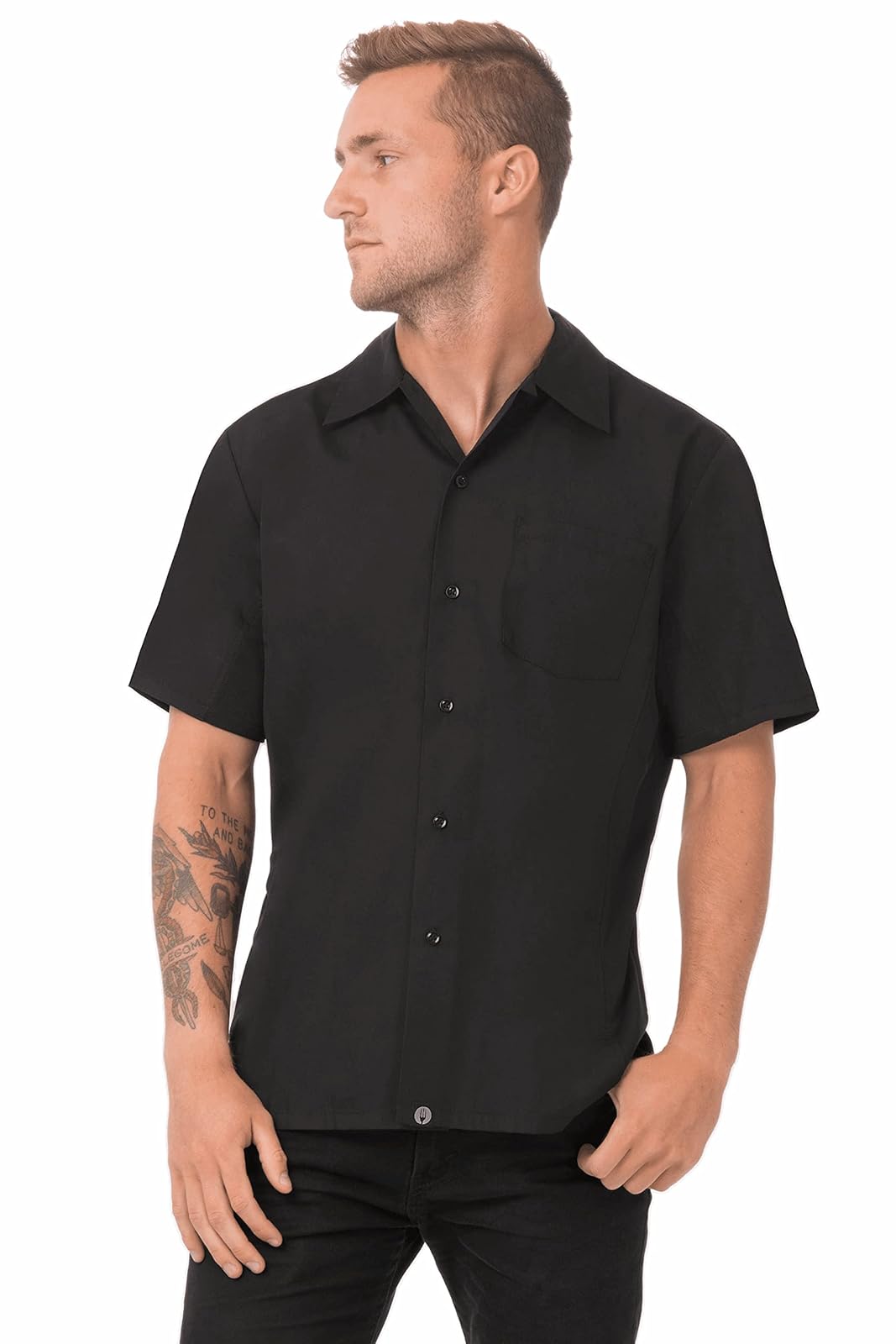 Chef Works Cool Camisas de ventilación para Cocinero, Negro, Large