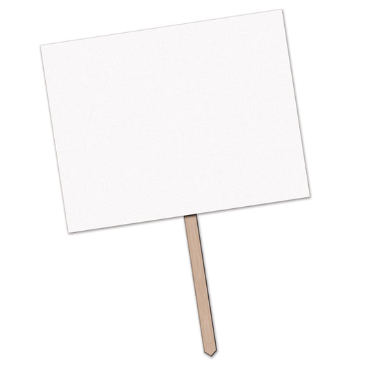Beistle "Blank" Yard Sign, White, 12" x 15"