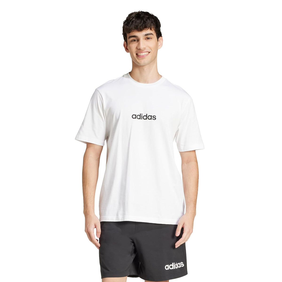 Adidas Essentials - Playera - G - Blanco - Negro