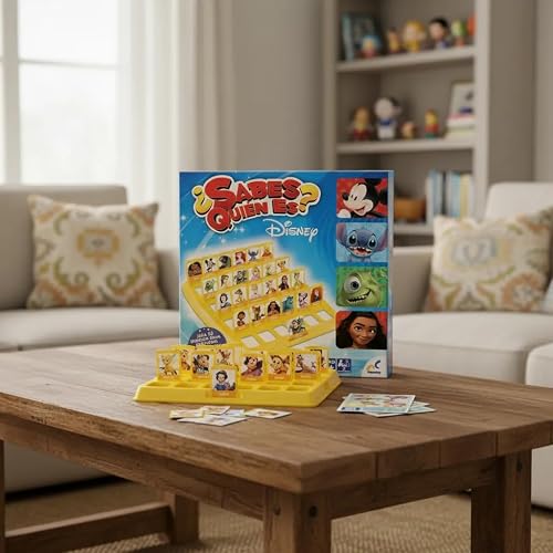 Disney Juego de Mesa Infantil ¿Sabes Quién Es? Novelty Corp | Adivina los Personajes, Diversión Familiar