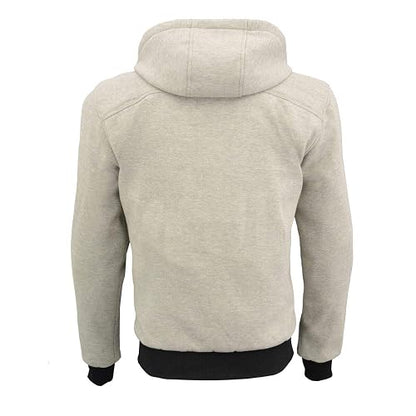 Milwaukee Leather MPM1788 - Sudadera con Capucha para Hombre, Color Plateado Aprobado por la CE, con aramida, por Dupont Fibers - M