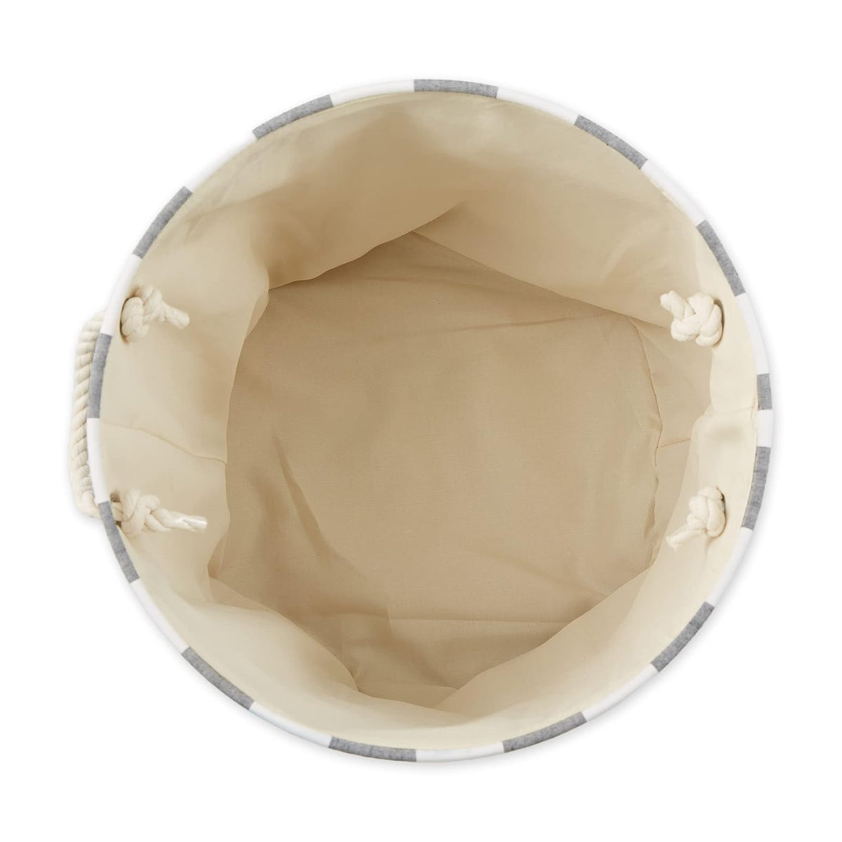 DII Buffalo Check Storage Collection - Contenedor Plegable con Asas, Redondo Grande, 16 x 16 x 15 Pulgadas, Blanco y Negro