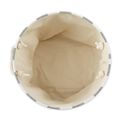 DII Buffalo Check Storage Collection - Contenedor Plegable con Asas, Redondo Grande, 16 x 16 x 15 Pulgadas, Blanco y Negro
