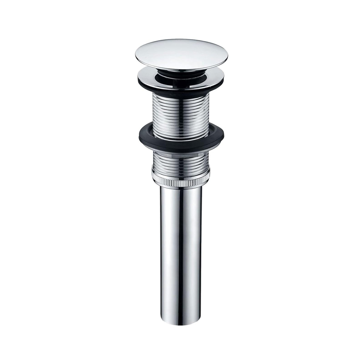 Interceramic Desagüe Universal Pop-Up Grande sin Rebosadero, de Latón para Máxima Durabilidad y Resistencia a Corrosión, Color Cromo Pulido - Cromo Pulido - Sin rebosadero grande