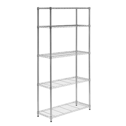 Honey-Can-Do - Estantería de 5 niveles SHF-01443 con capacidad para 200 libras por estante, 72 pulgadas, cromada