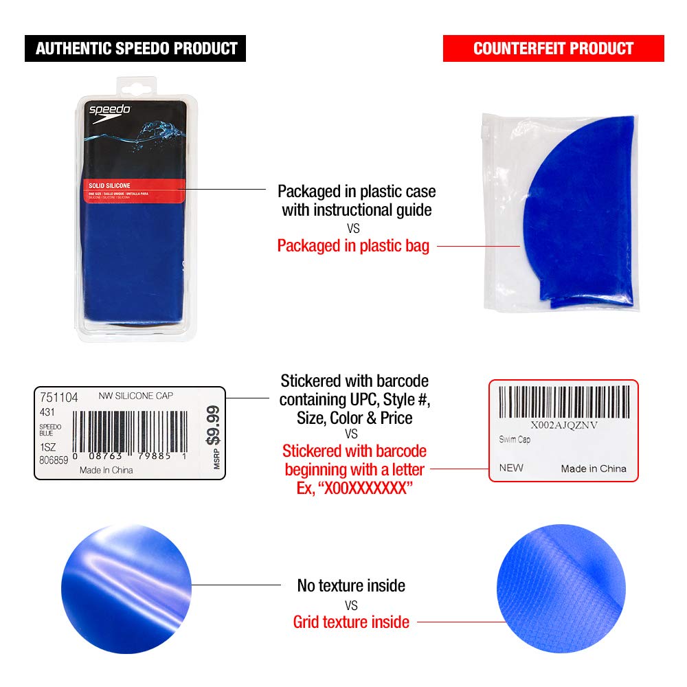 Speedo Elastomeric Solid – Gorro de natación (Silicona