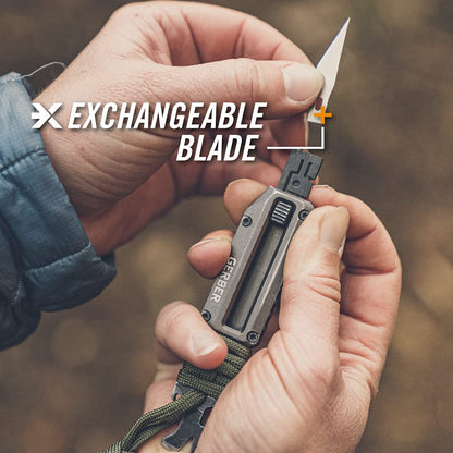 Gerber Gear Prybrid X EDC - Cuchillo multiherramienta de bolsillo - Cuchillo de afeitar con hoja retráctil y barra de palanca - Verde