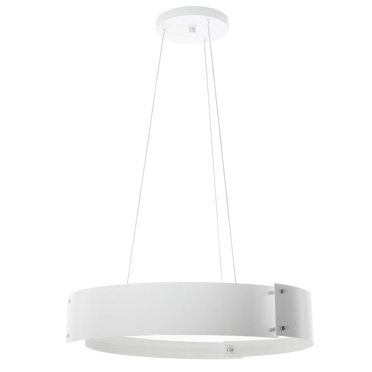 MAXXI MX-CL1021/B Lámpara de Techo Tipo Candil en Aluminio con Difusor en Vidrio Mate, color Blanco