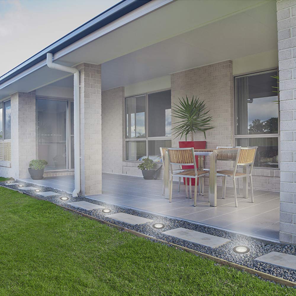 Construlita Lámpara LED Exterior, IP 67, Lámpara Empotrado en Piso, 127 - 277 V, 14 W, Luz de Día 6 500 k,