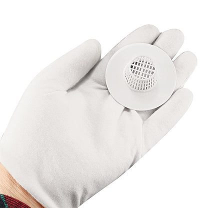 uxcell Tapón de drenaje de plástico para baño, escurridor de fregadero, red blanca, 4 unidades