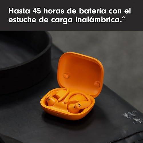 Beats Powerbeats Pro 2 Bluetooth Audífonos inalámbricos- cancelación de Ruido, IPX4, hasta 45 Horas de batería con el Estuche de Carga, compatibles con Apple y Android - Naranja eléctrico