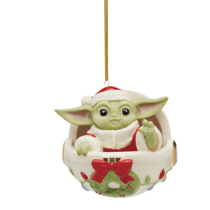 Lenox 895920 Grogu's Holiday Hover - Adorno para carriola