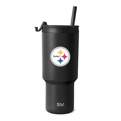 Simple Modern Termo de 30 Onzas con Tapa Abatible y Popote - MERCANCÍAS - Pittsburgh Steelers