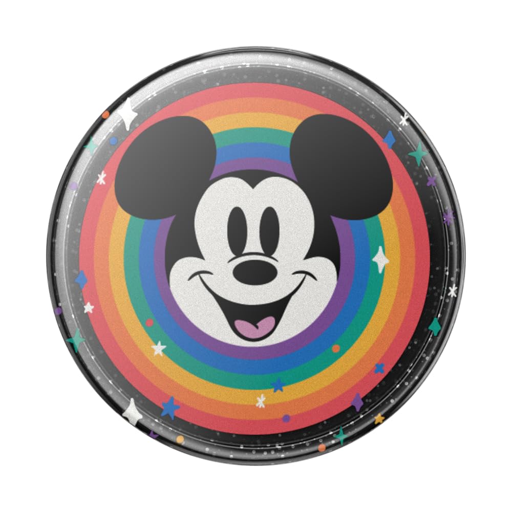 PopSockets - Empuñadura para teléfono con Soporte expandible, Agarre calcomanía, Disney - Rainbow Mickey Pride