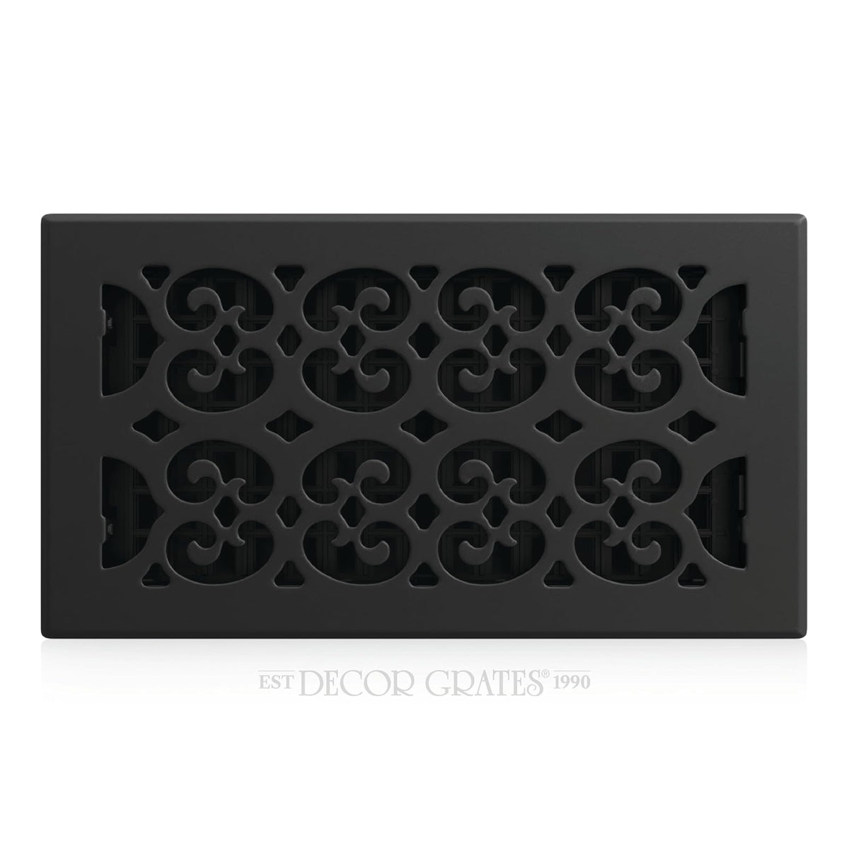 Decor Grates - Cubierta decorativa de metal para ventilación de aire de 6 x 12 pulgadas, palanca de control ajustable, cubiertas de ventilación de piso de CA para rejillas de ventilación de piso para - 6x12 Inches - Registro de piso