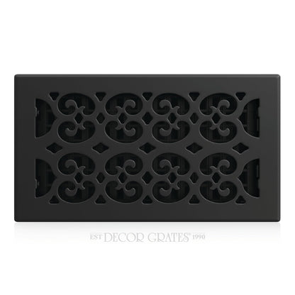 Decor Grates - Cubierta decorativa de metal para ventilación de aire de 6 x 12 pulgadas, palanca de control ajustable, cubiertas de ventilación de piso de CA para rejillas de ventilación de piso para - 6x12 Inches - Registro de piso