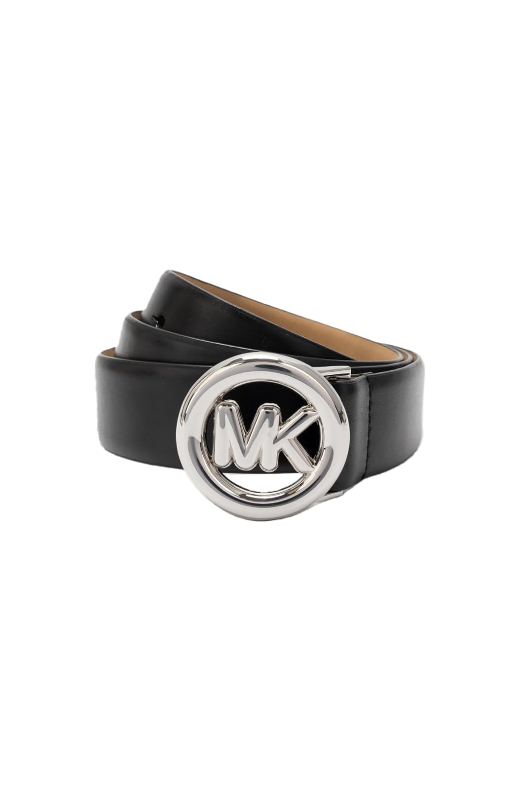 Michael Kors 32mm Non Reversible Leather Belt Cinturón Mujer - CH - Black Pol Nickel