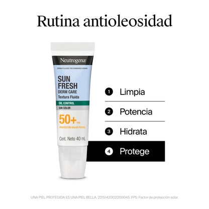 Neutrogena® Protector Solar Facial Sun Fresh Derm Care Oil Control Fluido 40ml