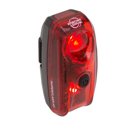 Planet Bike Superflash 65 - Luz Trasera para Bicicleta, Color Rojo y Negro