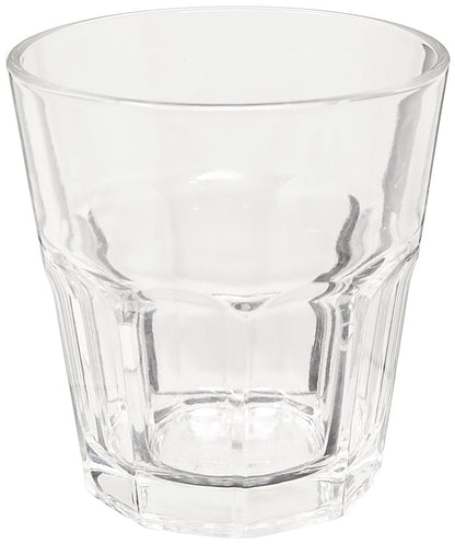 Borgonovo London - Juego De 6 Vasos De Vidrio De 210 Ml. Vaso Transparente Cristal Elegantes para Restaurantes, Fiestas, Té, Helado, Bebidas, Jugo, Cóctel, Limonada Set 6 piezas
