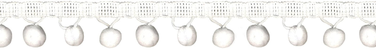 Ball Fringe 1-1/8" Wide 12 Yards-White