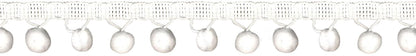 Ball Fringe 1-1/8" Wide 12 Yards-White