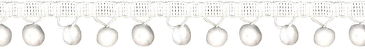 Ball Fringe 1-1/8" Wide 12 Yards-White