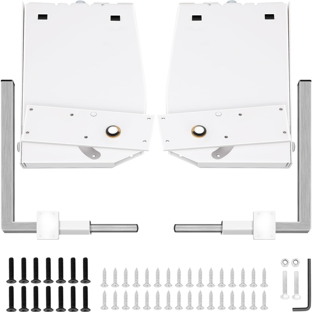 VEVOR Kit de Mecanismo de Montaje en Pared con Resorte, Capacidad de Carga de 450 kg, Kit de Bricolaje, Soporte de Cama para Cama Murphy de 1,2 a 1,8 m de Ancho, Cama King Vertical, Blanco
