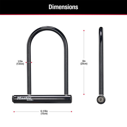 Master Lock 8170D Fusion Candado en U, 15.5 x 20 cm