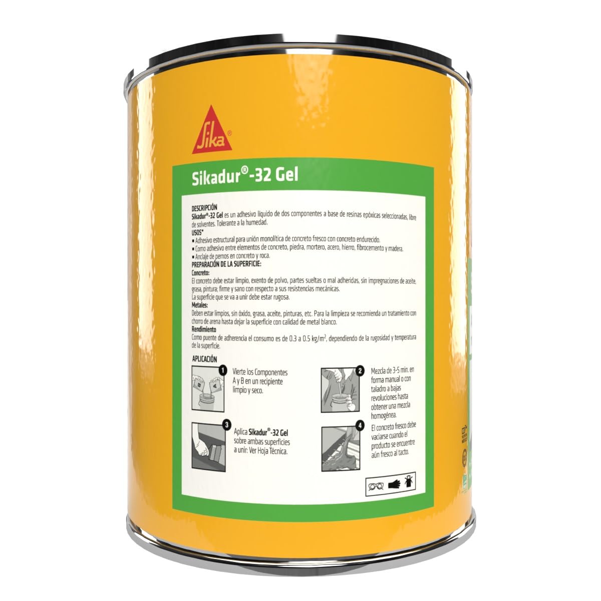 Sika - Adhesivo Epóxico Sikadur 32 Gel - Puente de Adherencia Epóxico entre Concreto Fresco y Concreto Viejo, Libre de Solventes - Fácil de Aplicar - Gris - 1 Kg