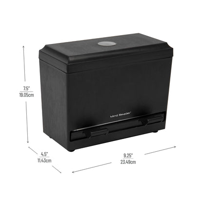 Mind Reader Straw Dispenser, Pencil Dispenser, Classroom Must Have, Restaurant Supply, Plastic, 9.25" L x 4.5" W x 7.5" H, Black