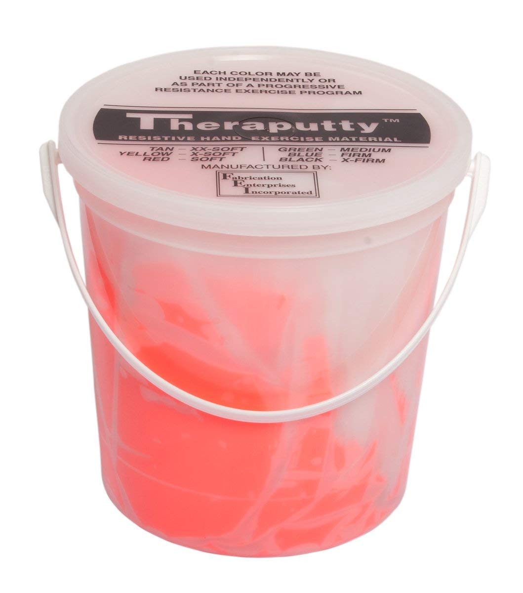 CanDo TheraPutty Masilla de Ejercicio para Manos - rojo: suave - 80 Ounce (Pack of 1) - Masilla