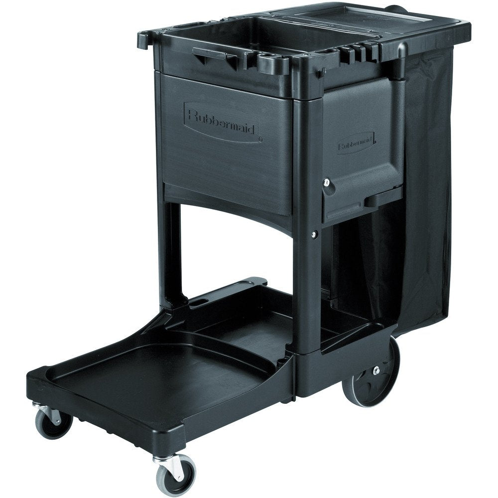 Rubbermaid Commercial Products – Kit de Puerta con Cerradura para Carro de Limpieza Executive, Oculta Suministros con Candado y Paneles de Retención para una Imagen Profesional, Negro 1861443