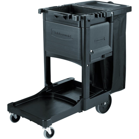 Rubbermaid Commercial Products – Kit de Puerta con Cerradura para Carro de Limpieza Executive, Oculta Suministros con Candado y Paneles de Retención para una Imagen Profesional, Negro 1861443