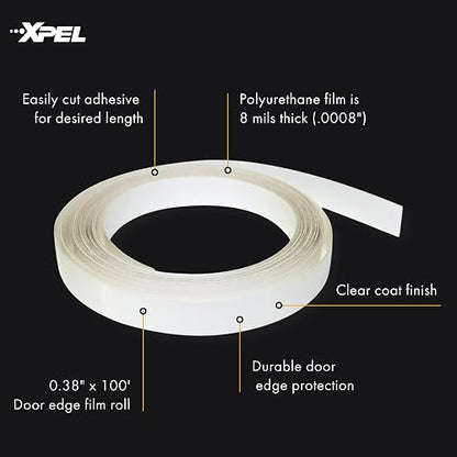 XPEL (XPF0375U100) Protector de Borde de Puerta de 0.95 cm x 3050.00 cm, Transparente, 3/8 Inch x 100 Foot