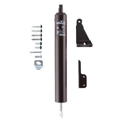 Wright Products - Cierrapuertas neumáticas para tormentas, ajustable, cierre suave con arandela de sujeción abierta (transición, bronce)