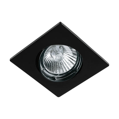 Volteck Lait EMP-114S, Luminario empotrable cuadrado negro spot dirigible, lámpara no incluida