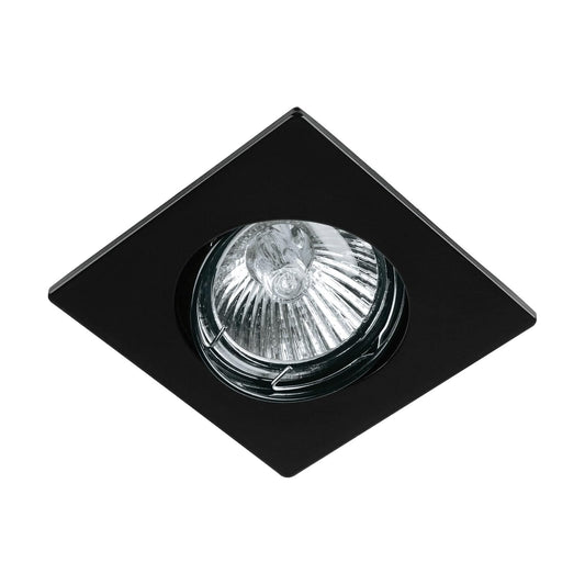 Volteck Lait EMP-114S, Luminario empotrable cuadrado negro spot dirigible, lámpara no incluida