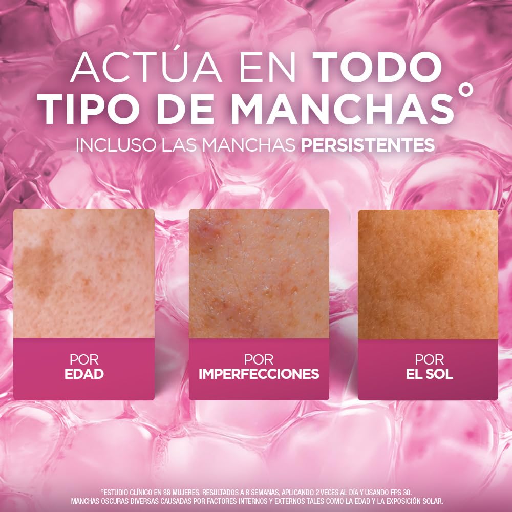 L'Oréal Paris crema noche antimanchas Glycolic Bright, 50ml - Gel crema facial con Acido Glicólico y Niacinamida que reduce todo tipo de manchas, Textura ligera y de rápida absorción.