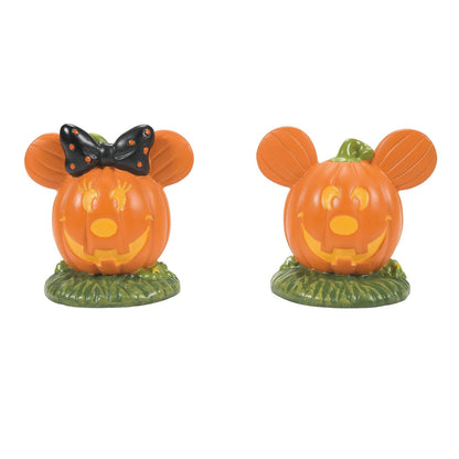 Department 56 Disney Halloween Village Mickey Minnie Mouse Topiaries | Multicolor, 4.4 cm, juego de dos figuras, resina, pintado a mano