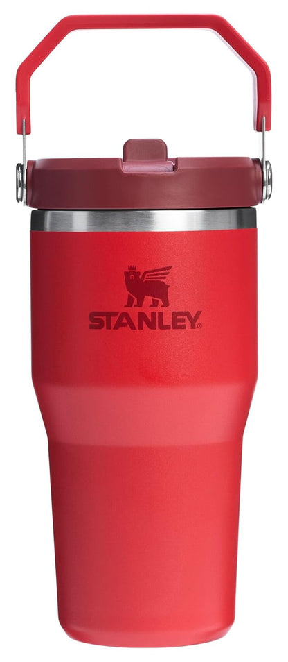 Stanley IceFlow 2.0 Vaso con Popote Abatible, Acero Inoxidable - Rojo (Chili Red) - 0.6 Litros