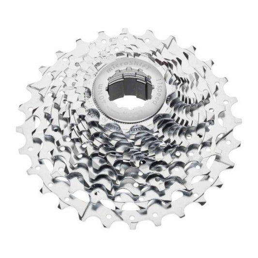 MICROSHIFT Cassette de Piñones Ruta CS-G110 Acero 11P 11/28 Centos Araña de Aluminio Centos Piñones Cromado