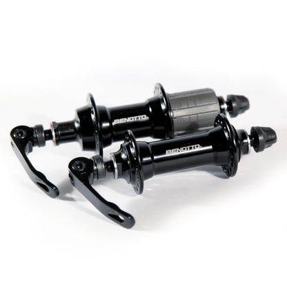 Maza BENOTTO 32x32B Cassette Alumnio con Bloqueos con Balero Sellado Negro GL-B21 (2 Piezas)