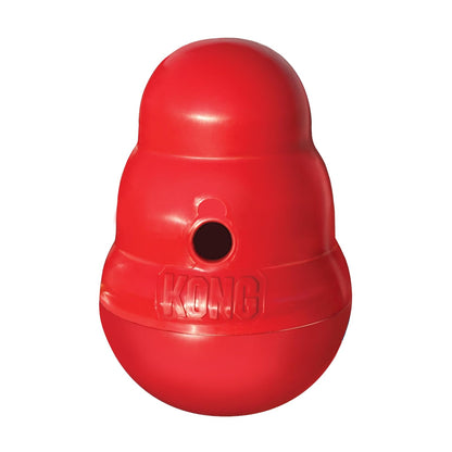 Kong Wobbler Juguete para Perro con Dispensador para , color Rojo, Grande