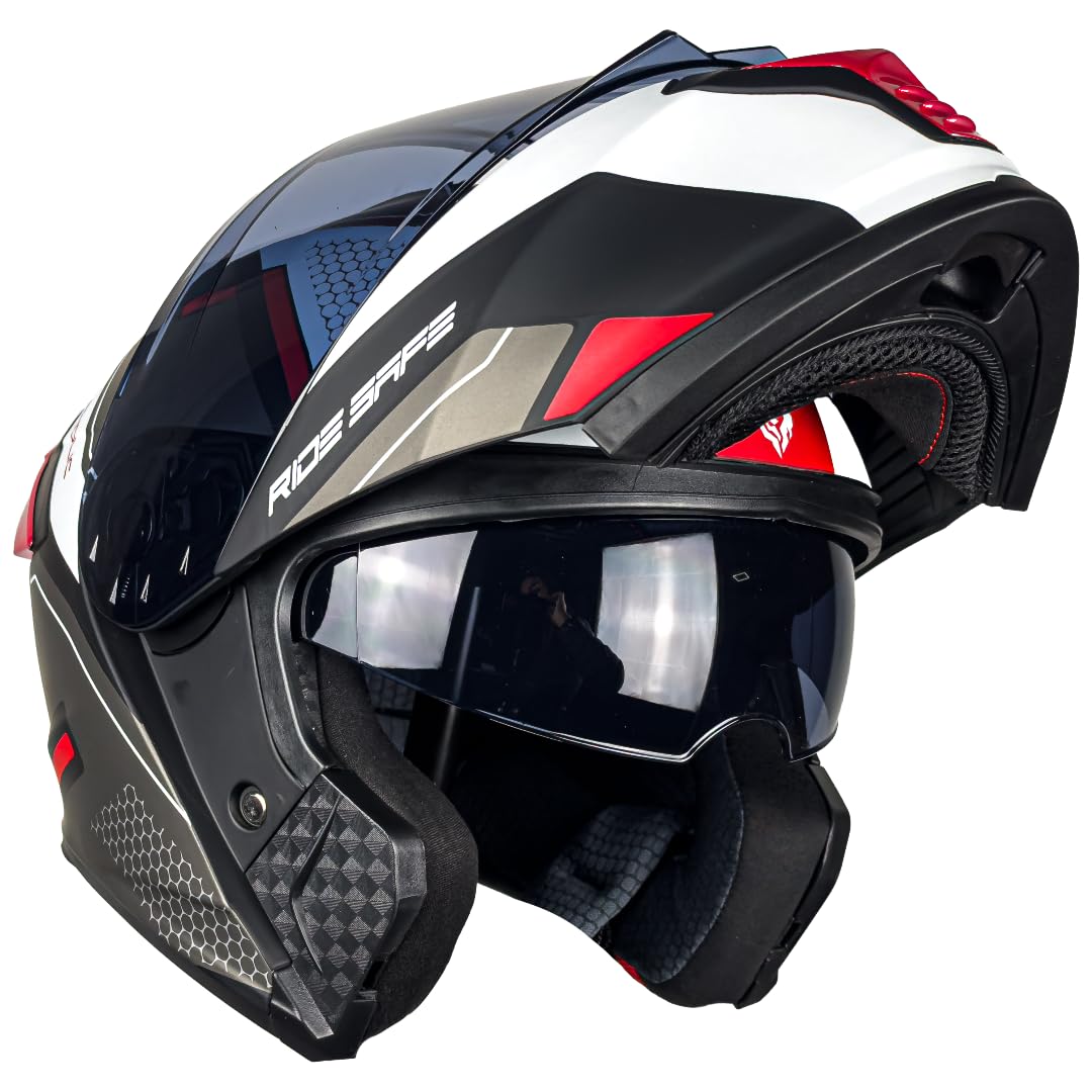 KOV Casco Thunder Revenge Rojo Abatible Dot Talla M