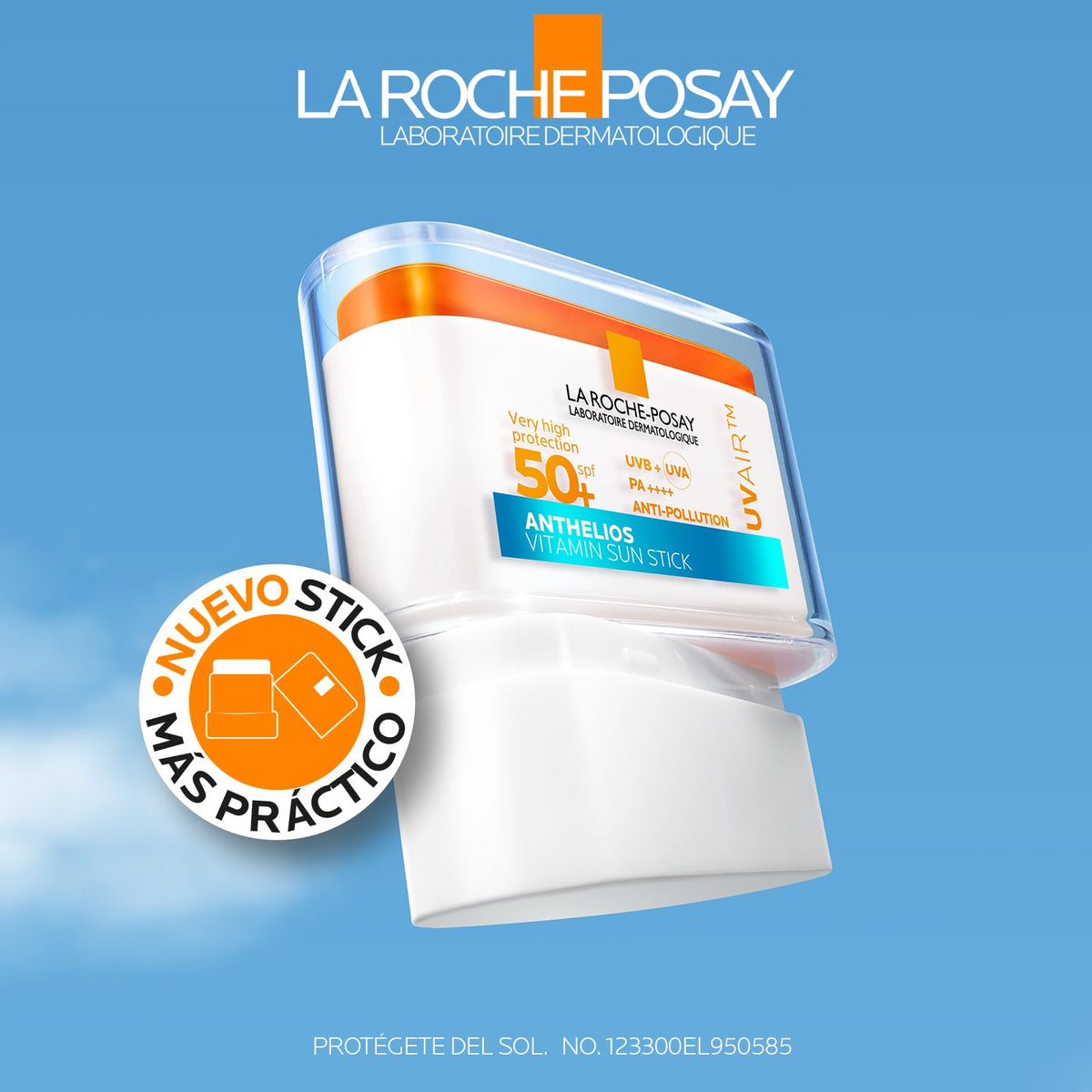 La Roche-Posay Anthelios UV AIR VITAMIN SUN STICK SPF 50+, Protector Solar en Barra de 10ml/9g