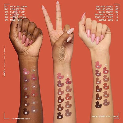 NYX Professional Makeup Duck Plump Liner, Delineador de Labios Voluminizador, 10 Horas de Duración, Infusionado con Jengibre, Tono Double Dose
