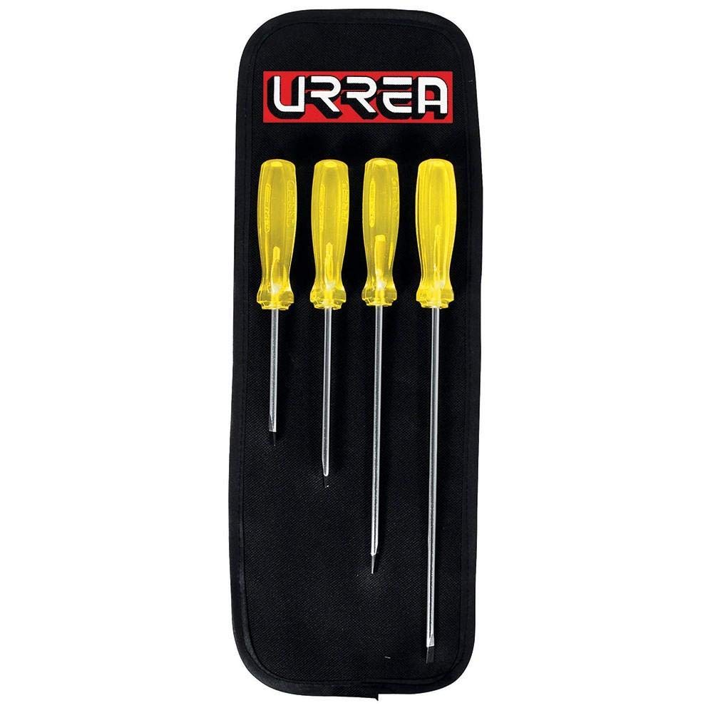 Urrea Juego de Destornilladores Mango Ámbar Combinados - 4 piezas