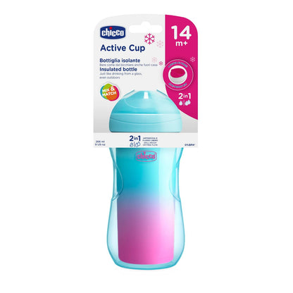 CHICCO, Vaso Entrenador Active, 14m+, Color Rosa