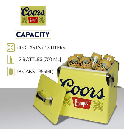 Enfriador retro para banquetes con abrebotellas de 13 L /14 cuartos de galón estilo clásico